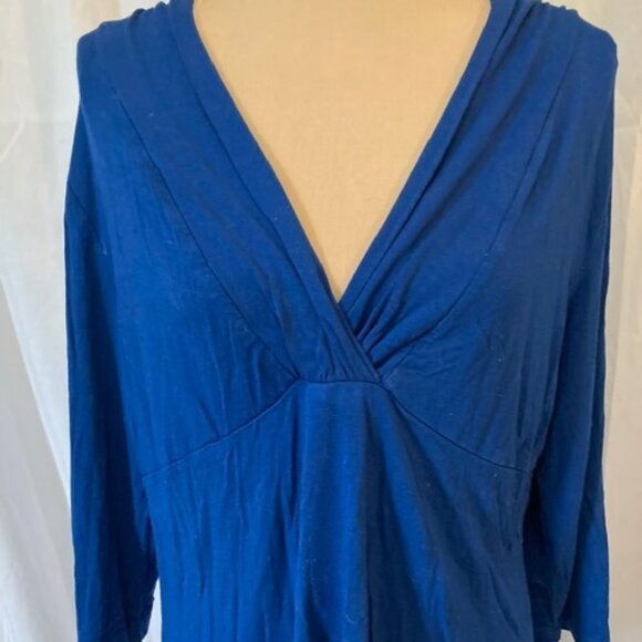 90s New York & Co cobalt blue blouse - Picture 1 of 3